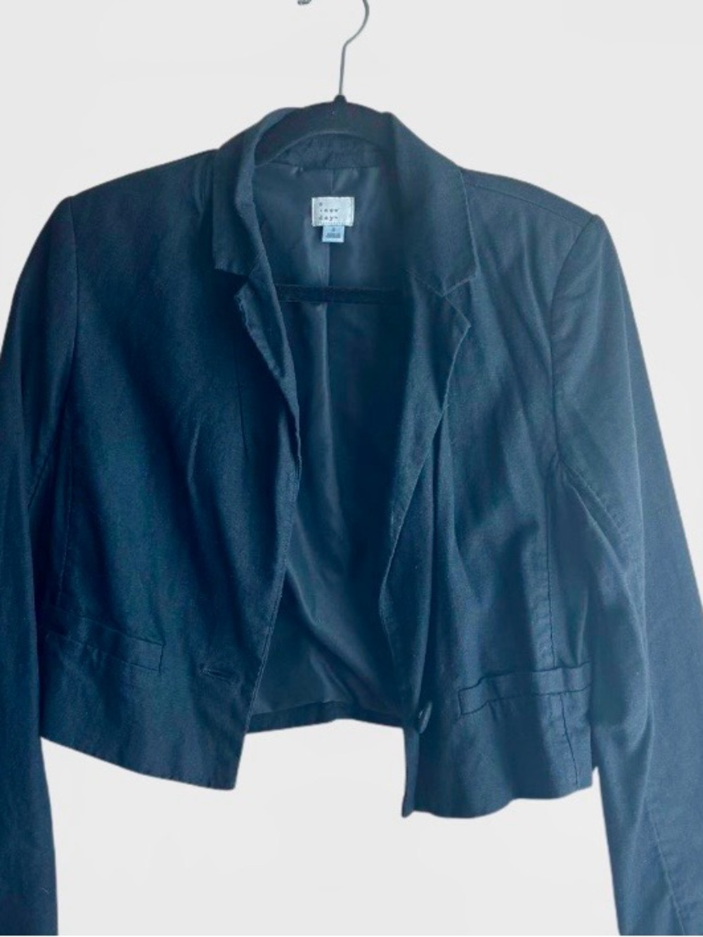 a new day Black Cropped Women's Blazer Jacket